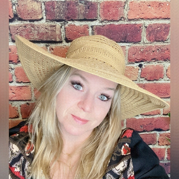 Jones New York Accessories - Jones New York Wide Brim Natural Floppy Sun Hat One Size